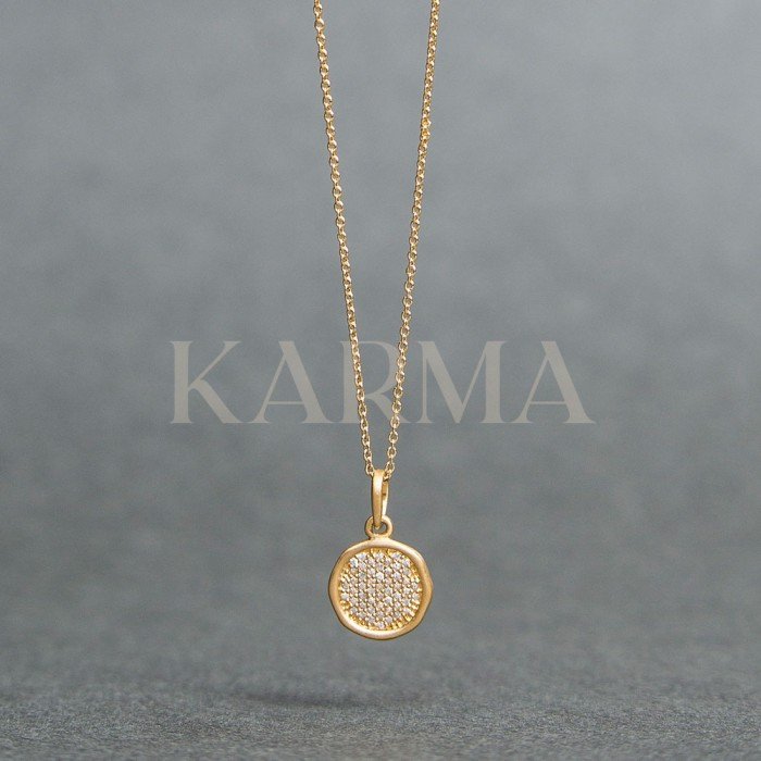 Gold Plated Sterling Silver Necklaces with Cubic Zirconia